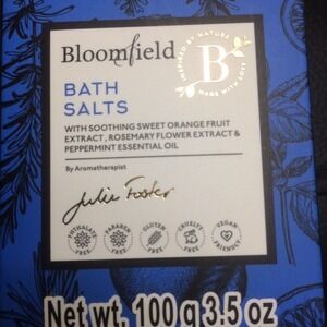 Bloomfield Bath Salts Soothing Herbal Fruit Extracts & Essential Oils New